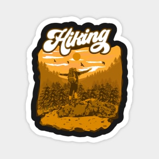 Hiking adventure wild retro exploring Magnet