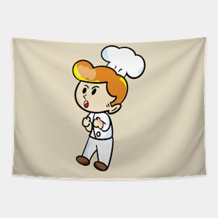 chef cartoon character  drawing design Tapestry