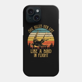 Stevie Nicks She Rules Her Life Like A Bird In Flight Phone Case