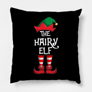 Hairy Elf Matching Family Christmas Pillow