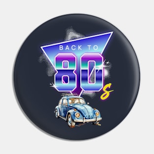 Back to 80s & Car Pin