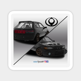 Mazda 323 Black 2 Magnet