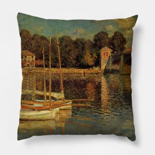 Monet Claude The Railway Bridge Pillow