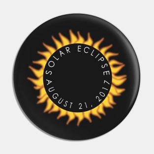 FLAMING SUN Total Eclipse 2017 Pin