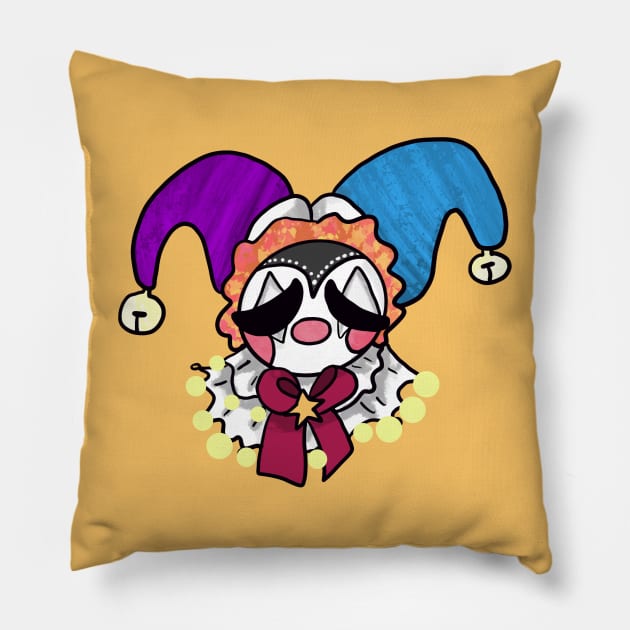 jester clown Pillow by Shard Art