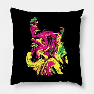 Guitar Swirl psychedelic Pillow