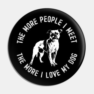 American Bulldog funny gift Shirt Pin