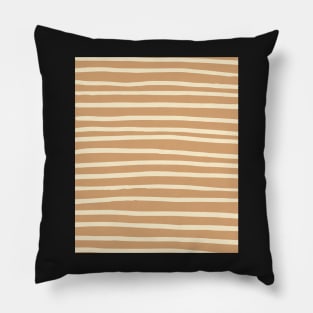 Brown Teraccotta Abstract Mudcloth Lines Pattern Pillow