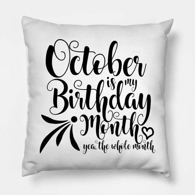 October Birthday Pillow by Kuys Ed