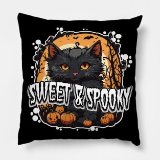 Sweet and Spooky - Halloween Cat Pillow