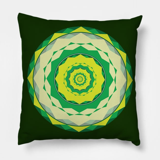 Green yellow decoration Pillow by Metwalli