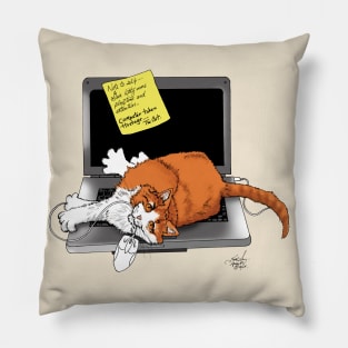 Laptop Cat Pillow