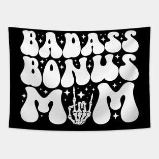 Badass Bonus Mom, Funny Mom Mother Sayinga Tapestry