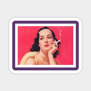 Vintage smoking woman Magnet