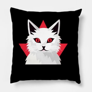 White Cat with Shades, Love Cats Pillow