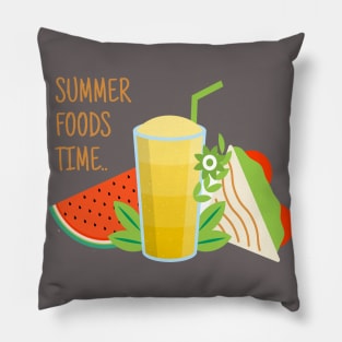 Summer Food Time Pillow