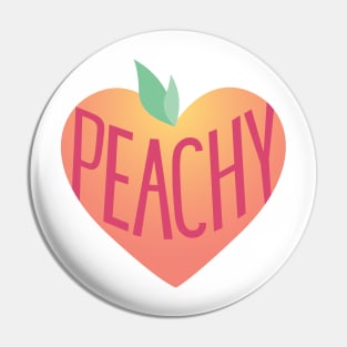 "PEACHY" Heart Pin