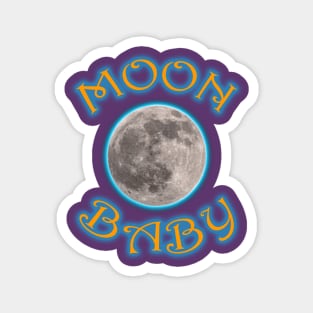 MOON BABY (orange/blue) Magnet