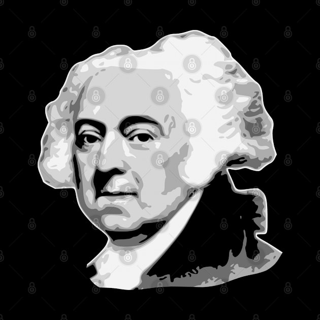 John Adams Black and White by Nerd_art