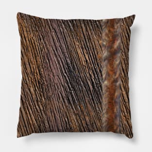 modern pattern in shades of brown and beige with a decorative vertical band Pillow