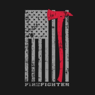 Firefighter USA Flag T-Shirt