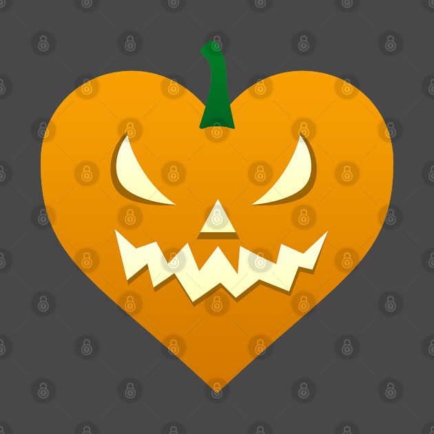 Jack o' Lantern Heart by Daniela A. Wolfe Designs