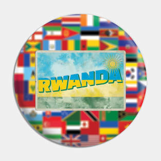 Rwanda Vintage style retro souvenir Pin