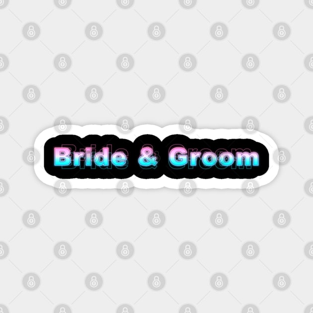 Bride and Groom Magnet by Sanzida Design