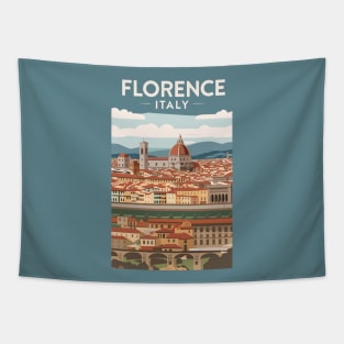 A Vintage Travel Art of Florence - Italy Tapestry