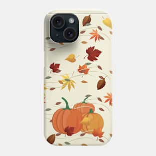 Autumn Falling Leaves & Pumpkins Case Phone Case