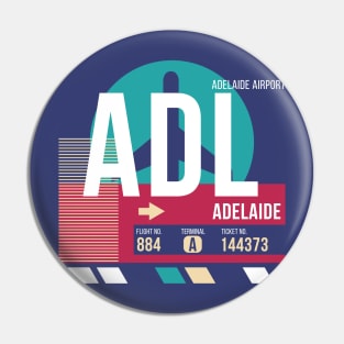 Adelaide, Australia (ADL) Airport Code Baggage Tag Pin