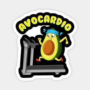 Cute & Funny Avo-Cardio Avocado Cardio Gym Pun Magnet