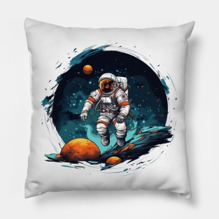 astronaut vintage Pillow