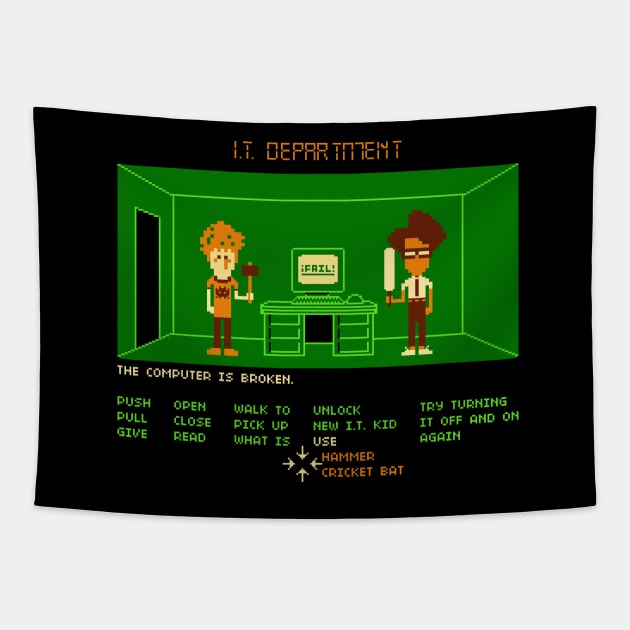 Maniac IT Department Tapestry by RyanAstle