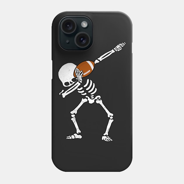 Halloween Dabbing Skeleton FOOTBALL T-Shirt Dab Soccer Ball Phone Case by vo_maria