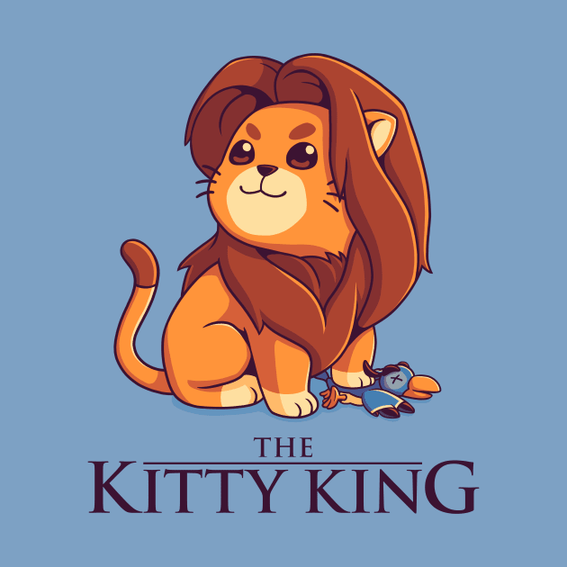 The Kitty King // 90s Cartoon, Kawaii, Cats - Light Ver by Geekydog