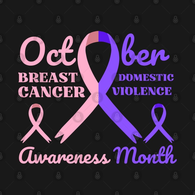 Domestic violence and breast cancer awareness month by Tee-riffic Topics