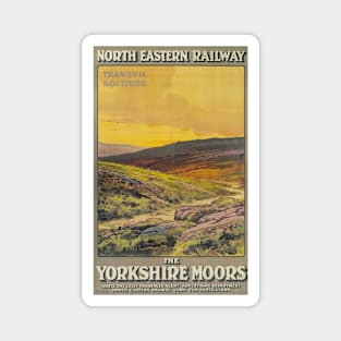 The Yorkshire Moors - NER - Vintage Railway Travel Poster - 1910 Magnet