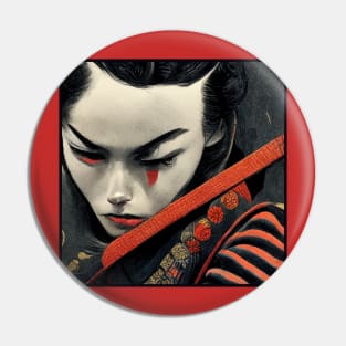 Female Samurai Pin