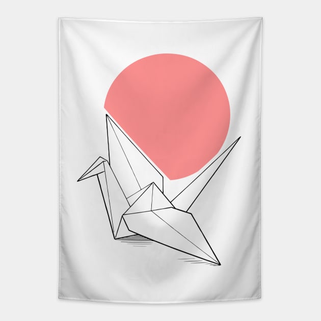 Paper crane Tapestry by Makar