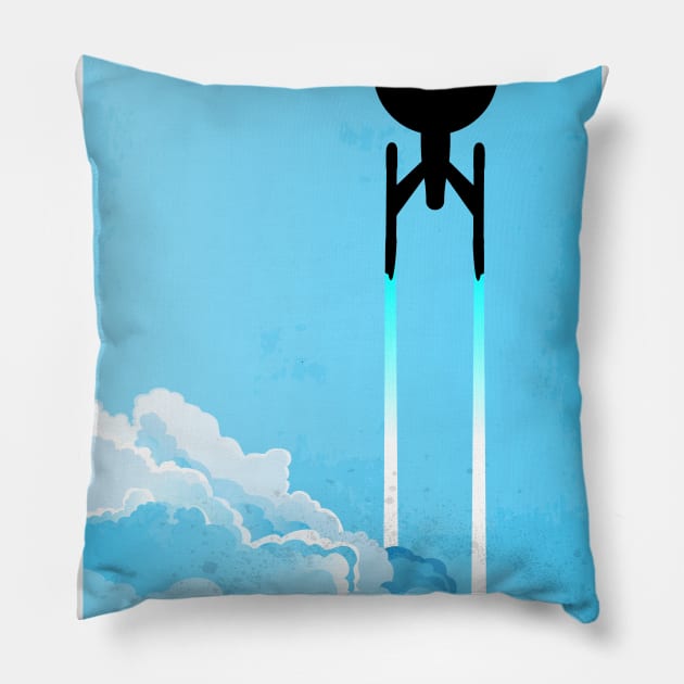 Star Trek™ Star Trek Enterprise- Bursting through the Clouds Pillow by 5thmonkey