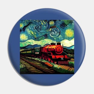 Starry Night Wizarding Express Train Pin