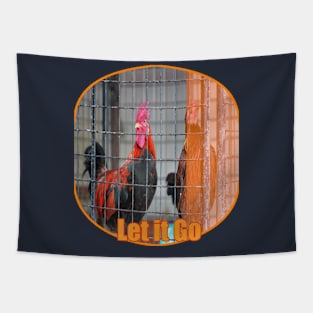 Caged animals Freedom Hens Tapestry