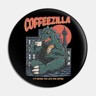 Coffeezilla Drinking Caffeine Pin