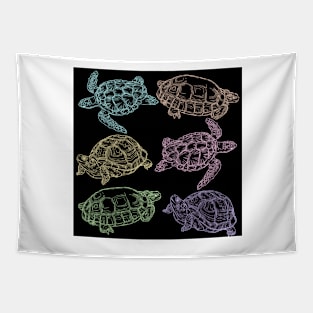 Colorful turtle pattern Tapestry