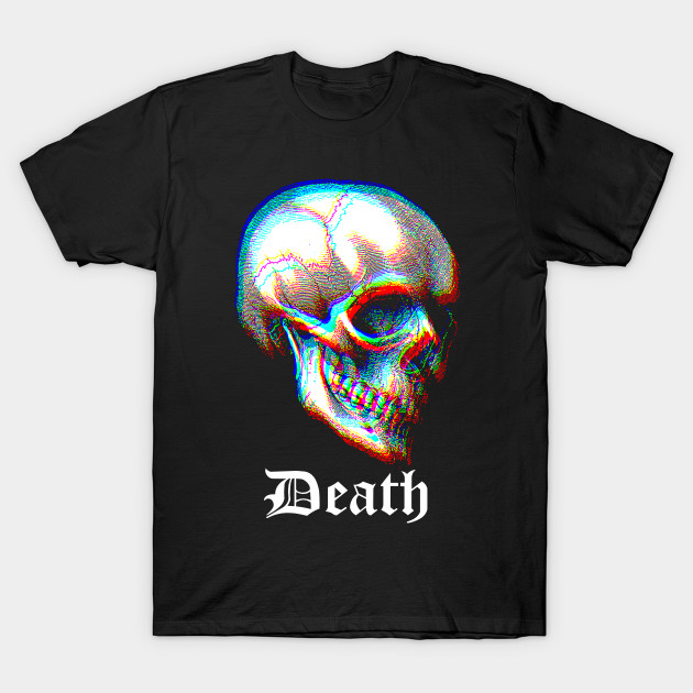 3d Death Glitch Skull Graphic Design T Shirt Death T Shirt