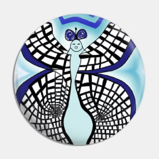 Abstract Painting of "Angel of Redemption" in Picasso Style Pin