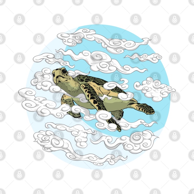 Turtle Flying In The Skies by felipeoferreira