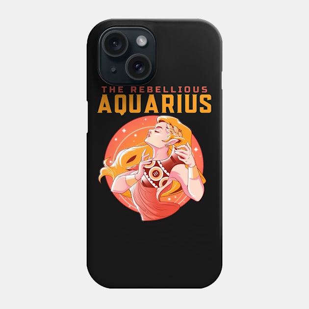 Aquarius Zodiac Sign The Rebel Phone Case by Science Puns