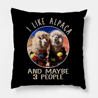 Alpaca Admiration Stylish Tee Celebrating the Charm of Andean Alpacas Pillow